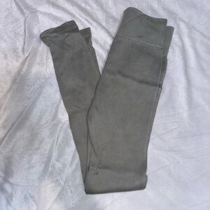 Green Ribbed Leggings